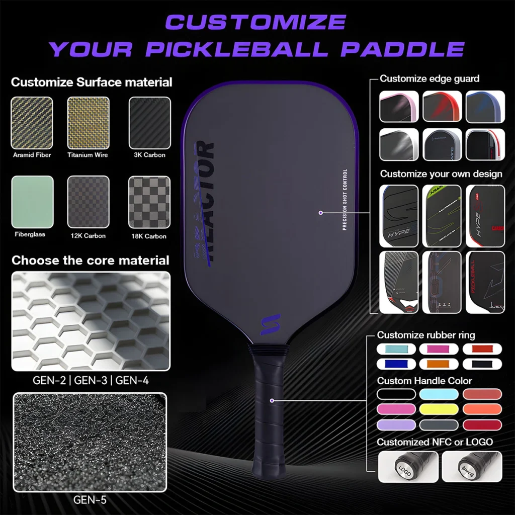 T700 Raw Carbon Fiber Pickleball Paddle for B2B Institutional and Custom Program Supply VortexPaddle 2