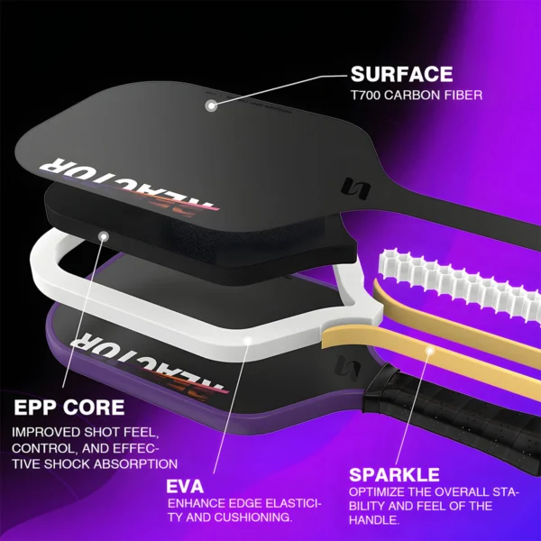 T700 Raw Carbon Fiber Pickleball Paddle for B2B, Institutional, and Custom Program Supply_VortexPaddle (5) T700 Raw Carbon Fiber Pickleball Paddle for B2B, Institutional, and Custom Program Supply