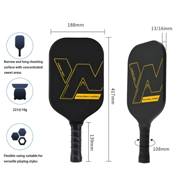 USAPA Standard Carbon Fiber Pickleball Paddle for OEMODM Programs_VortexPaddle (5) USAPA Standard Carbon Fiber Pickleball Paddle for OEM/ODM Programs