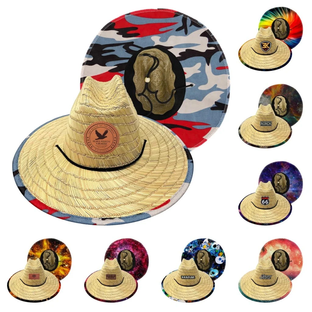 Embroidered Patch Team Lifeguard Straw Hat 6 Terra Hats
