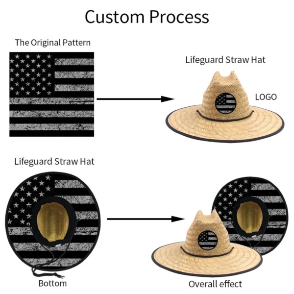 Printed_Under-Brim_Lifeguard_Straw_Hat (3)_Terra_Hats Printed Under-Brim Lifeguard Straw Hat