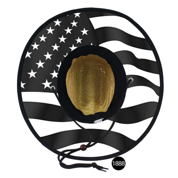 Printed_Under-Brim_Lifeguard_Straw_Hat (4)_Terra_Hats Printed Under-Brim Lifeguard Straw Hat