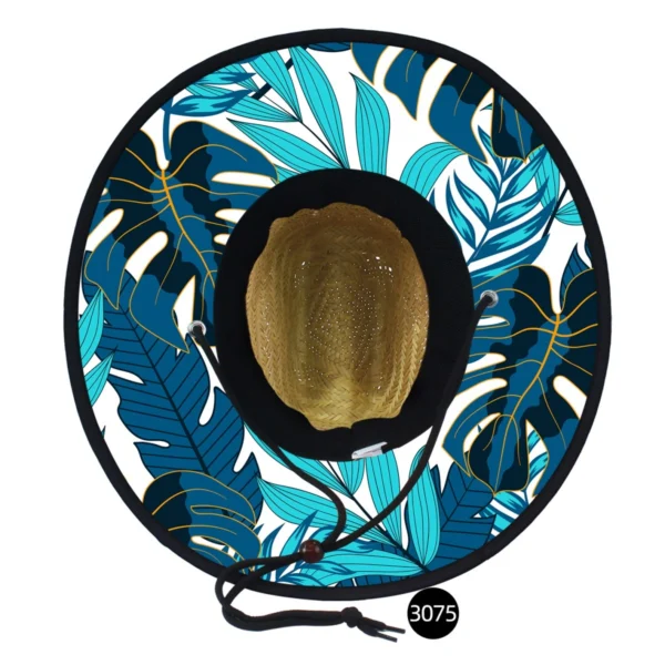 Printed_Under-Brim_Lifeguard_Straw_Hat (5)_Terra_Hats Printed Under-Brim Lifeguard Straw Hat