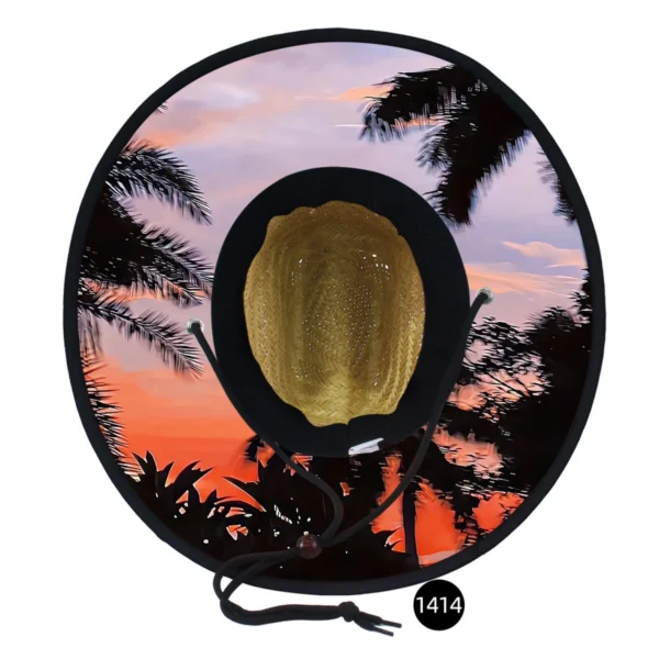 Printed_Under-Brim_Lifeguard_Straw_Hat (7)_Terra_Hats Printed Under-Brim Lifeguard Straw Hat