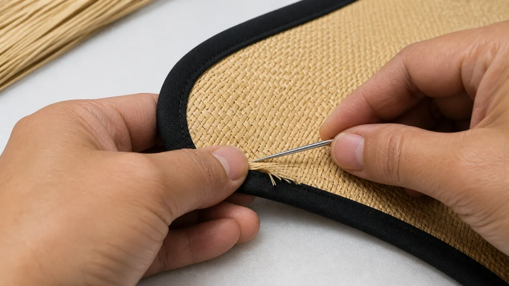 hand woven brim detail Terra Hats