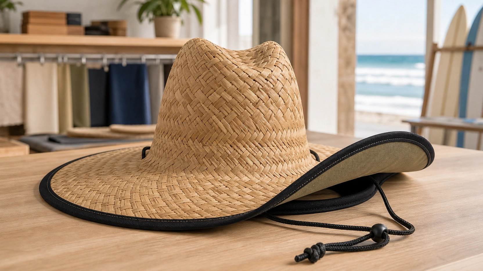mixed weave reinforced brim lifeguard hat
