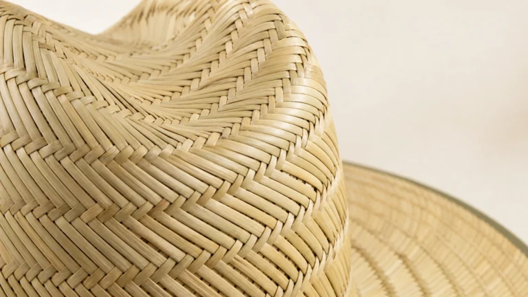 natural straw weave detail Terra Hats