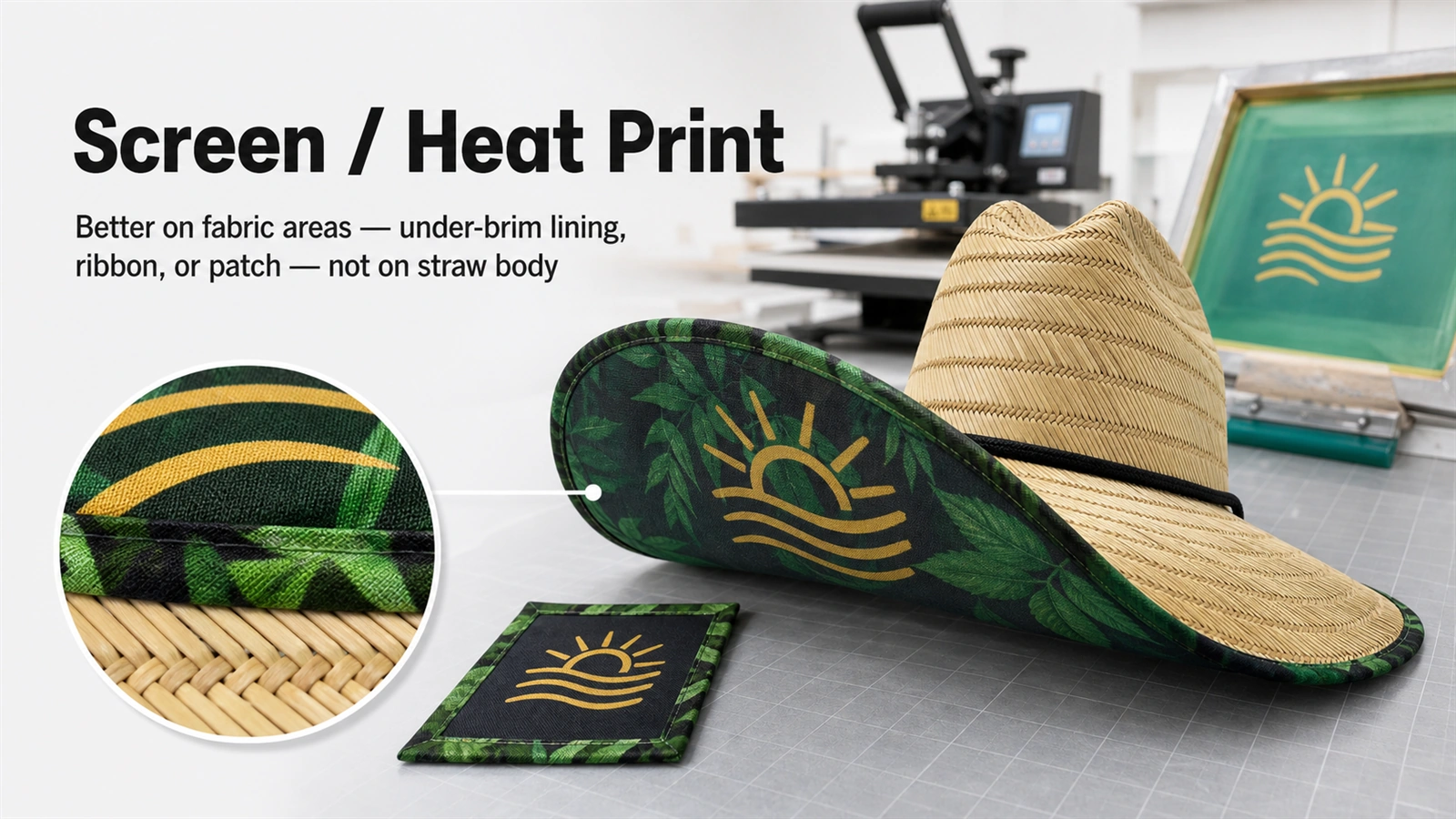 screen heat print Terra Hats