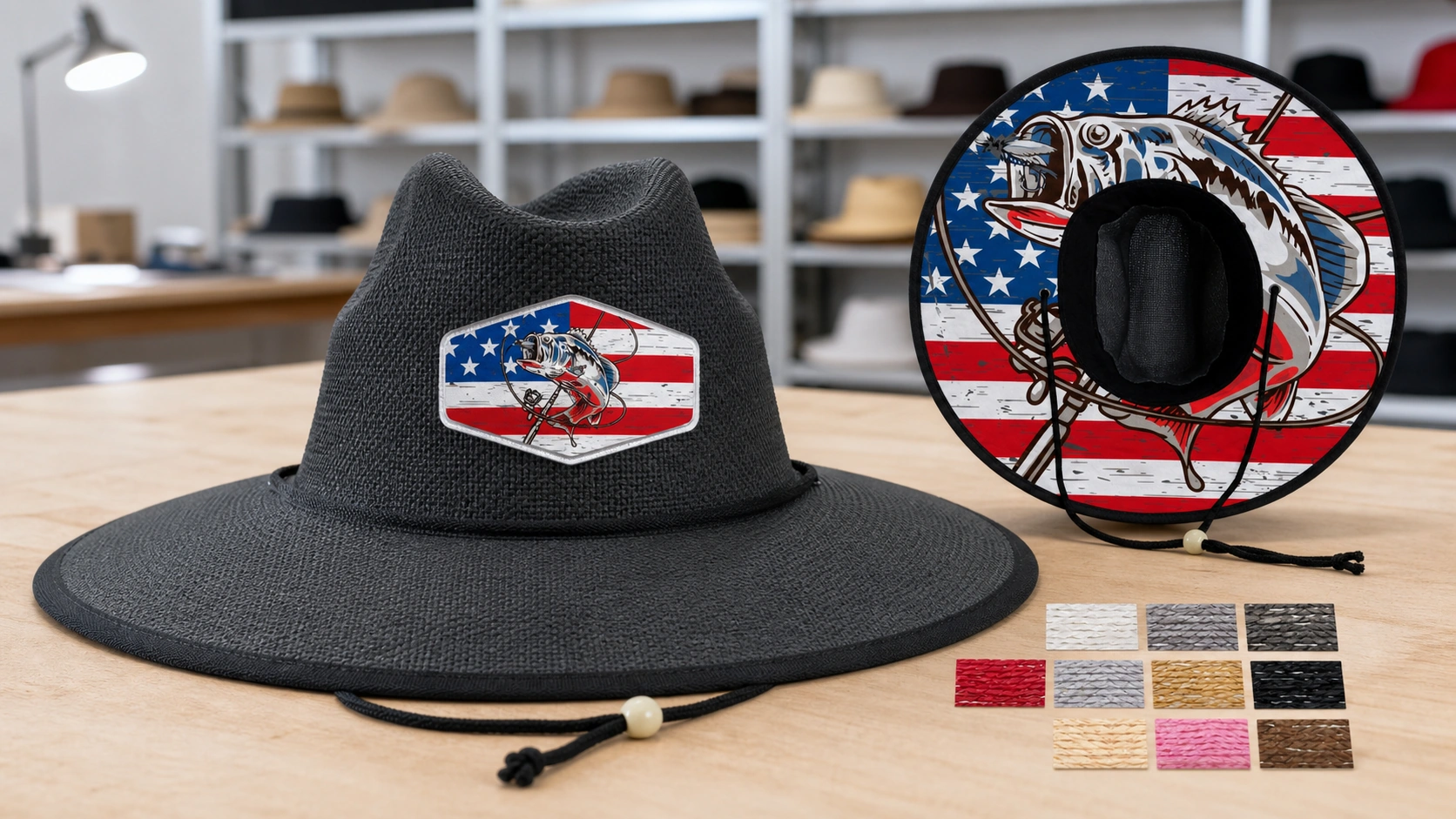 custom straw hats with a logo Terra Hats